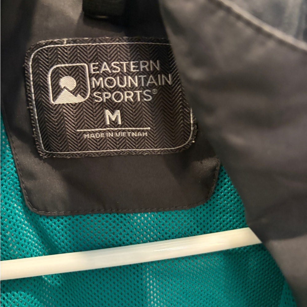 Eastern Mountain Sports Charcoal Jacket with Aqua Interior - Picture 2 of 5